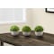 Monarch Specialties Artificial Plant, 5" Tall, Grass, Indoor, Faux, Fake, Table, Greenery, Potted, Set Of 3, Decorative I 9589 - alternate 2